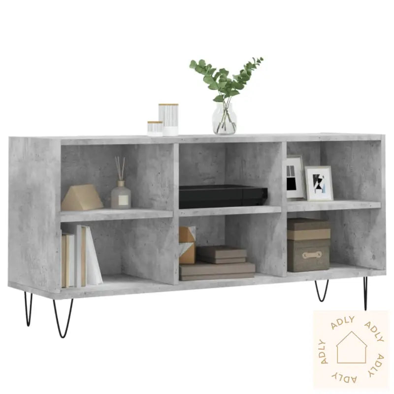 Tv-Benk Betonggrå 103,5X30X50 Cm Konstruert Tre