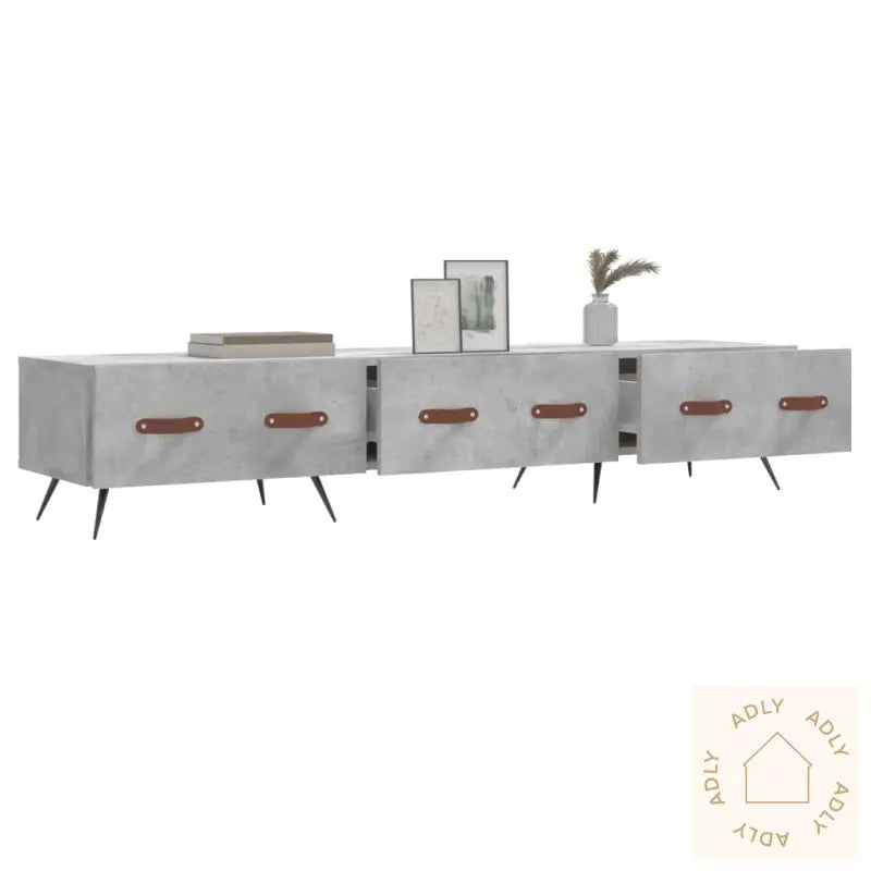 Tv-Benk Betonggrå 150X36X30 Cm Konstruert Tre