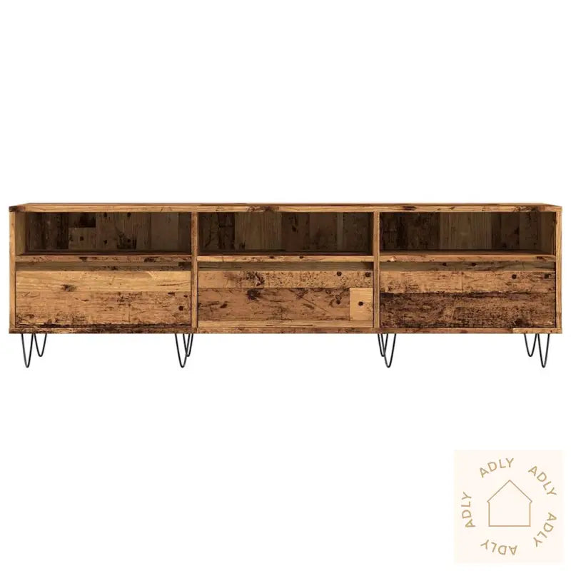 Tv-Benk Gammelt Tre 150X30X44,5 Cm Konstruert Tre