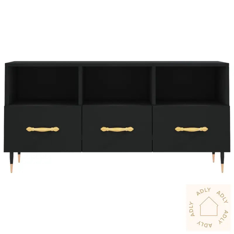 Tv-Benk Svart 102X36X50 Cm Konstruert Tre