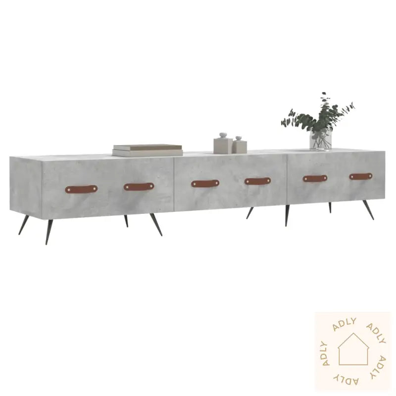 Tv-Benk Betonggrå 150X36X30 Cm Konstruert Tre