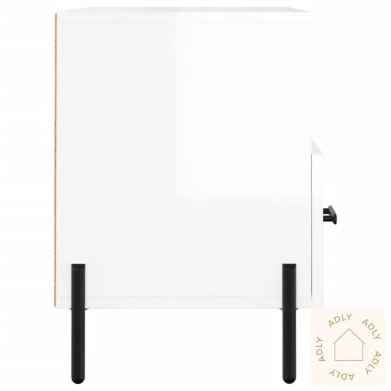 Tv-Benk Høyglans Hvit 80X36X50 Cm Konstruert Tre