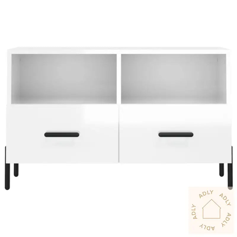 Tv-Benk Høyglans Hvit 80X36X50 Cm Konstruert Tre