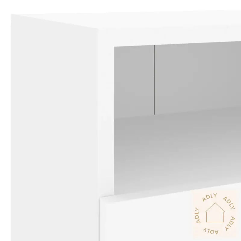 Vegghengte Tv-Enheter 5 Deler Hvit Konstruert Tre