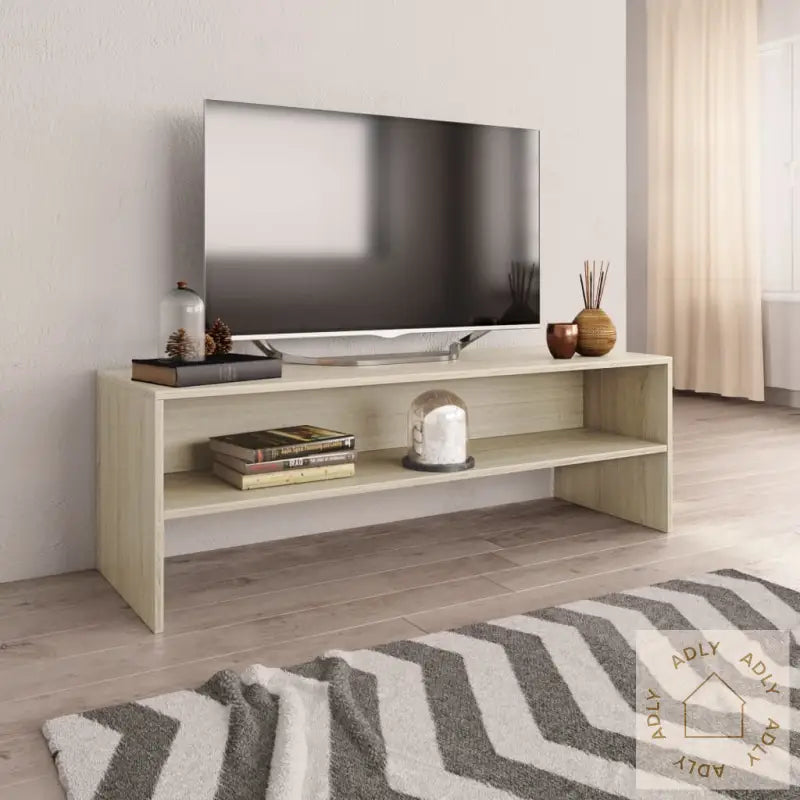 Tv-Benk Sonoma Eik 120X40X40 Cm Konstruert Tre