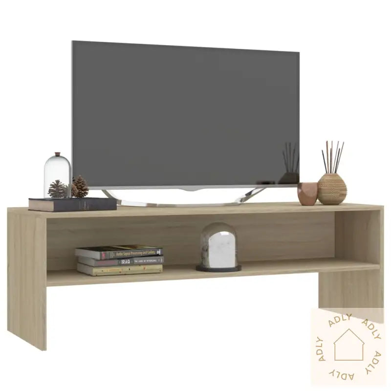 Tv-Benk Sonoma Eik 120X40X40 Cm Konstruert Tre