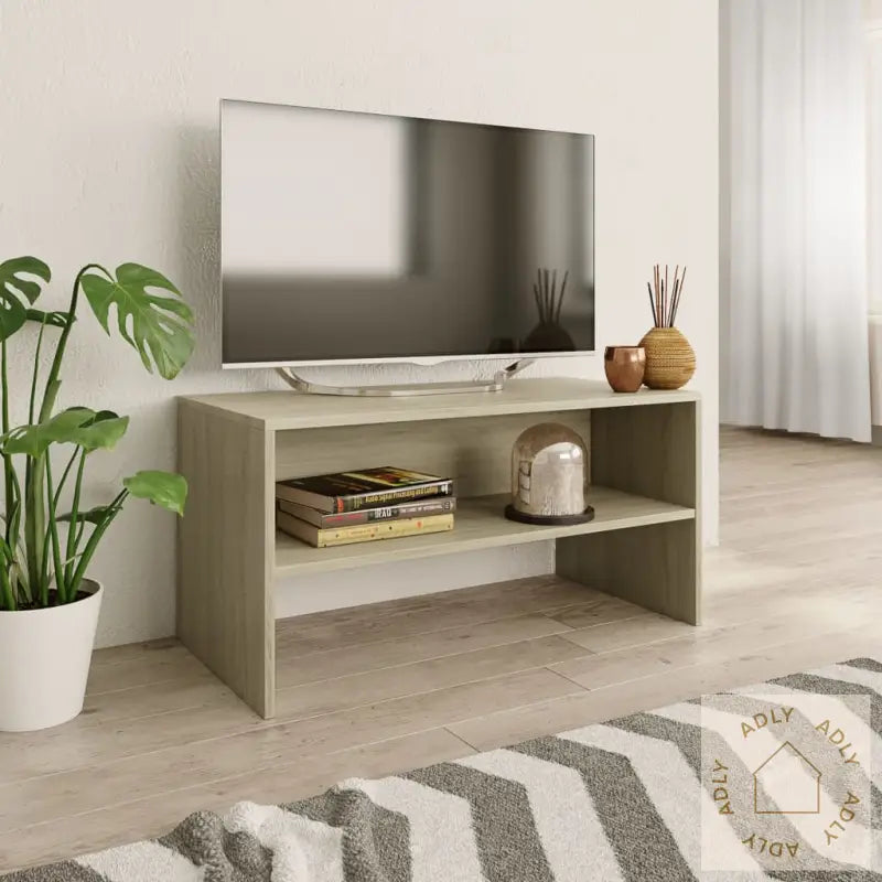Tv-Benk Sonoma Eik 80X40X40 Cm Konstruert Tre