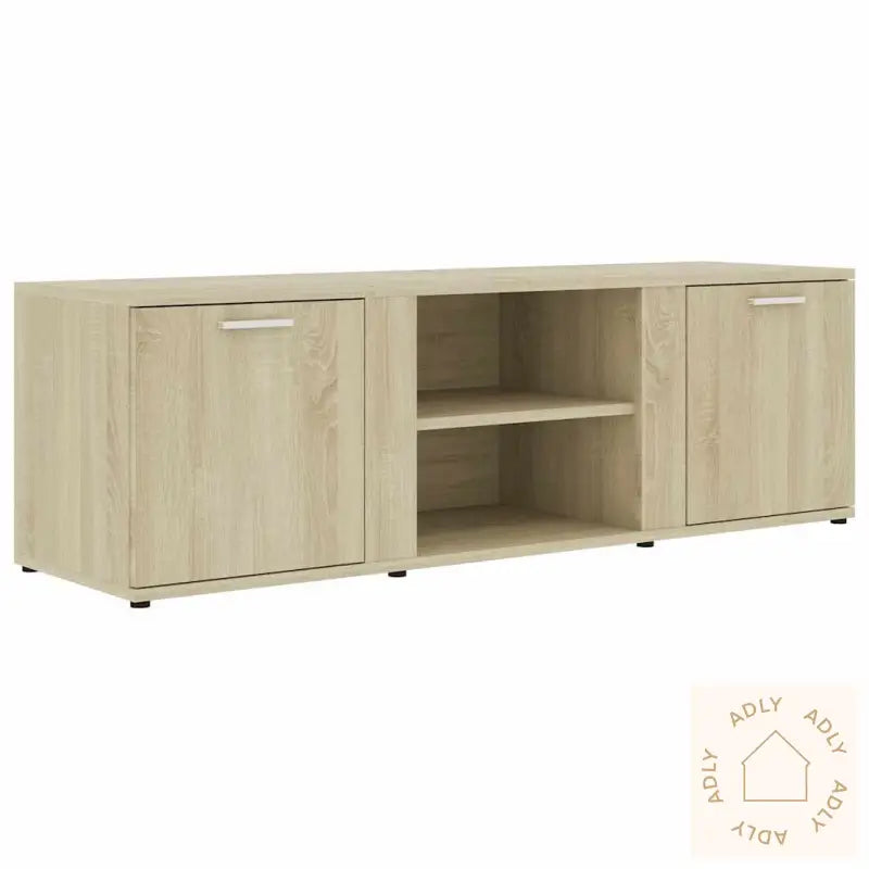 Tv-Benk Sonoma Eik 120X34X37 Cm Konstruert Tre