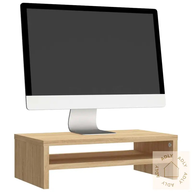 Skjermstativ Sonoma Eik 42X24X13 Cm Konstruert Tre