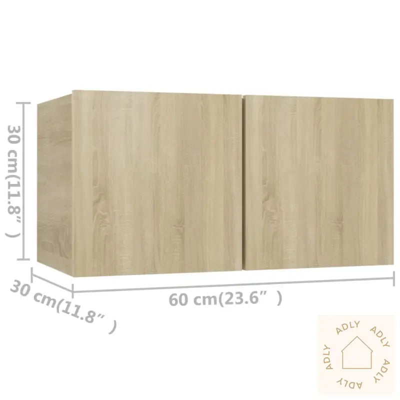 Tv-Benker 4 Stk Sonoma Eik 60X30X30 Cm Konstruert Tre