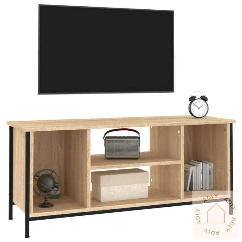 Tv-Benk Sonoma Eik 102X35X45 Cm Konstruert Tre