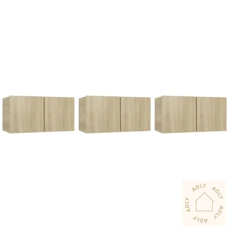 Tv-Skapsett 5 Deler Sonoma Eik Konstruert Tre