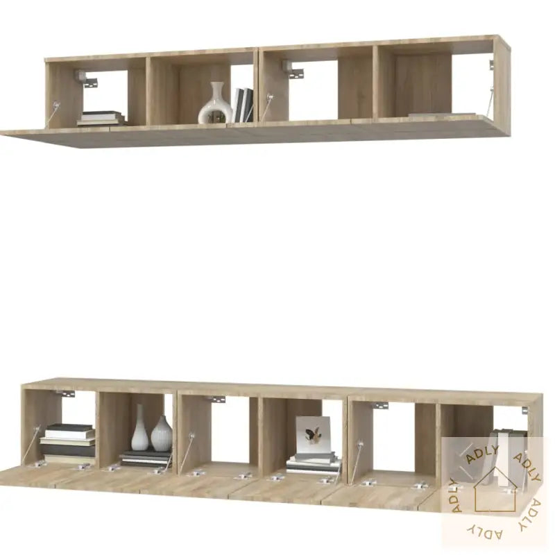 Tv-Skapsett 5 Deler Sonoma Eik Konstruert Tre