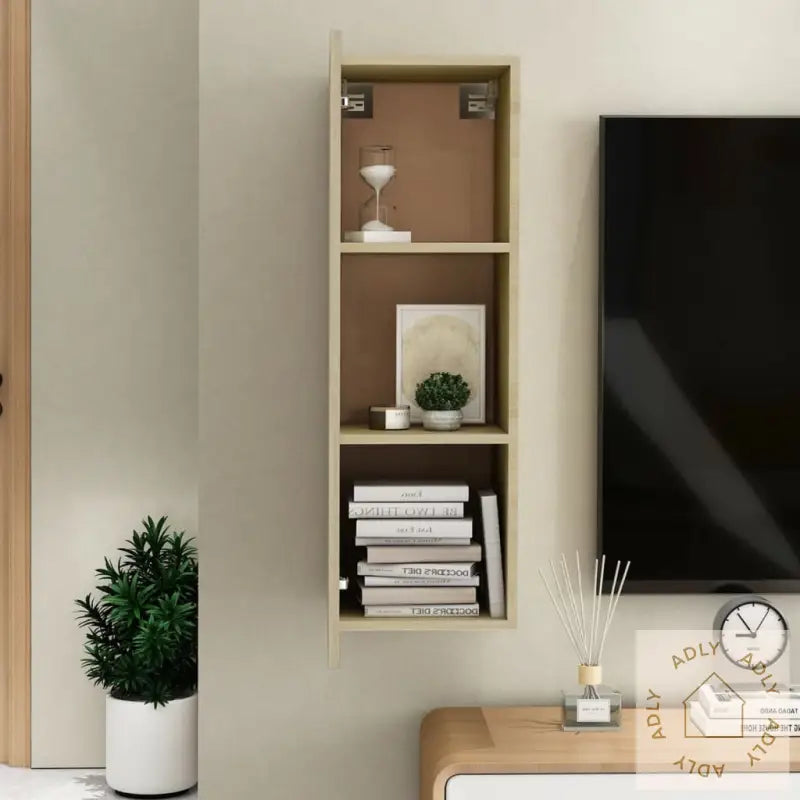 Tv-Benk Sonoma Eik 30,5X30X90 Cm Sponplate