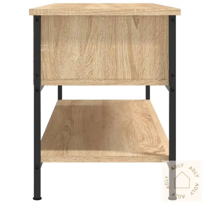 Tv-Benk Sonoma Eik 100X35X45 Cm Konstruert Tre