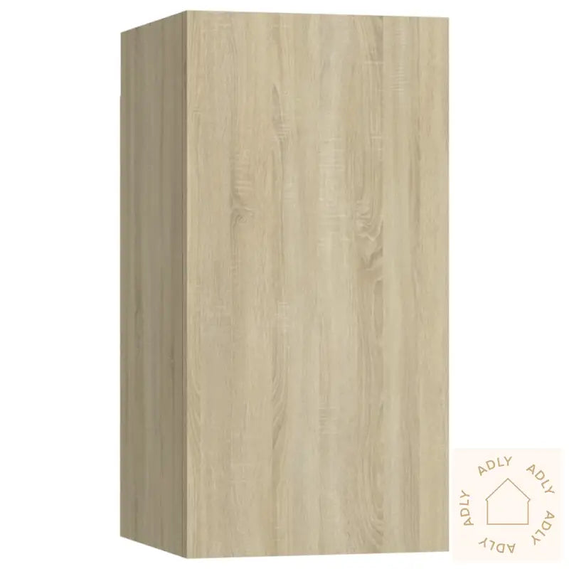 Tv-Benksett 3 Stk Sonoma Eik Konstruert Tre