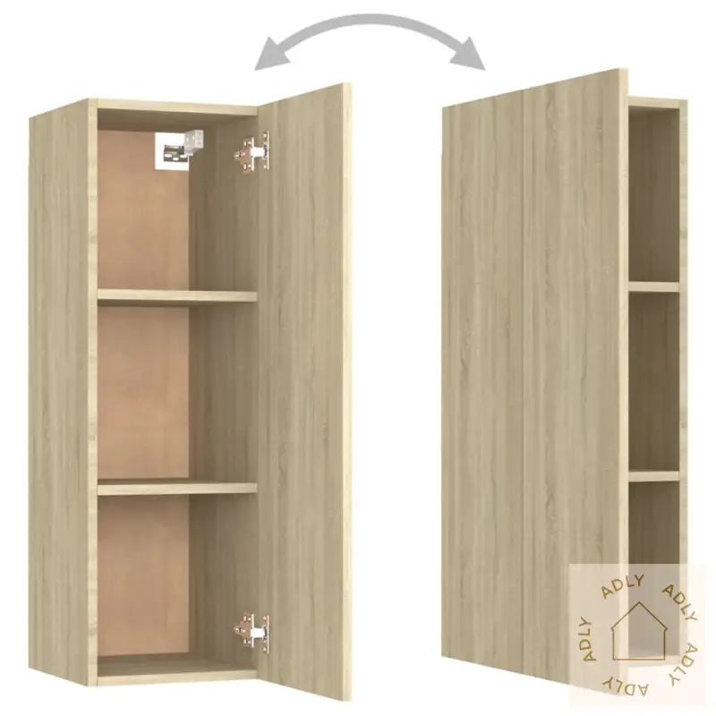 Tv-Benksett 8 Stk Sonoma Eik Konstruert Tre