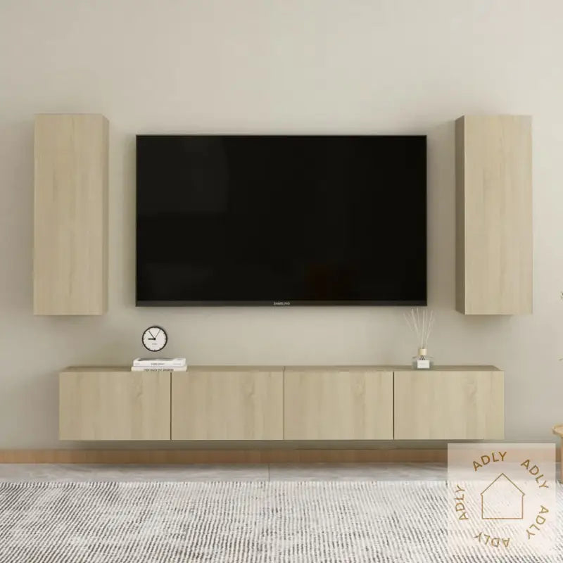 Tv-Benk Sonoma Eik 30,5X30X90 Cm Sponplate