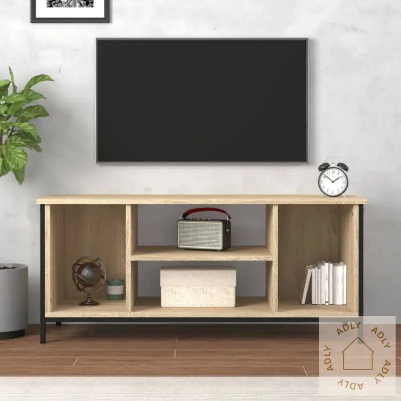 Tv-Benk Sonoma Eik 102X35X45 Cm Konstruert Tre