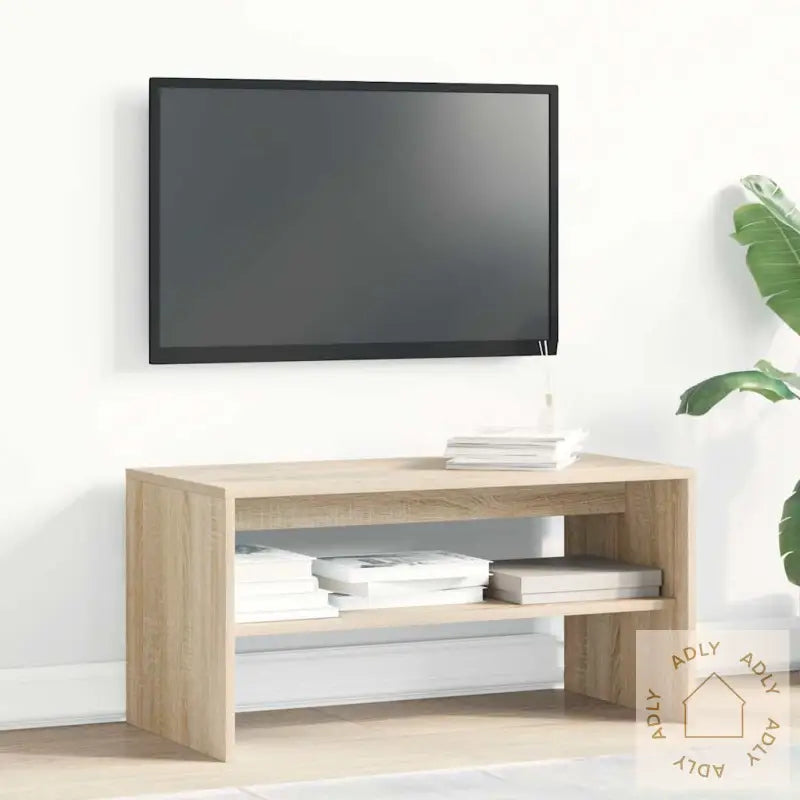 Tv-Benk Sonoma Eik 80X40X40 Cm Sponplate