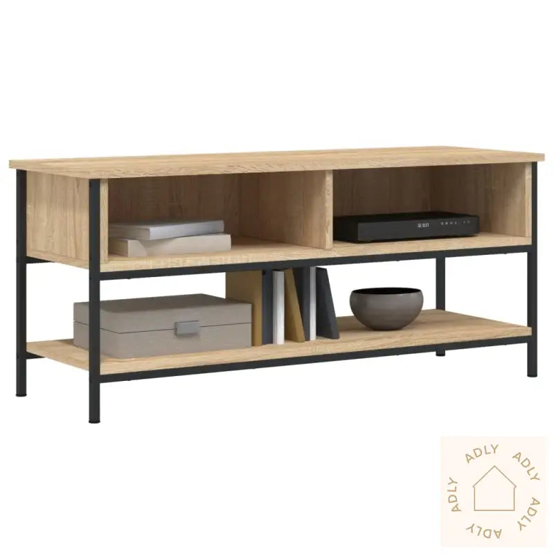 Tv-Benk Sonoma Eik 100X35X45 Cm Konstruert Tre