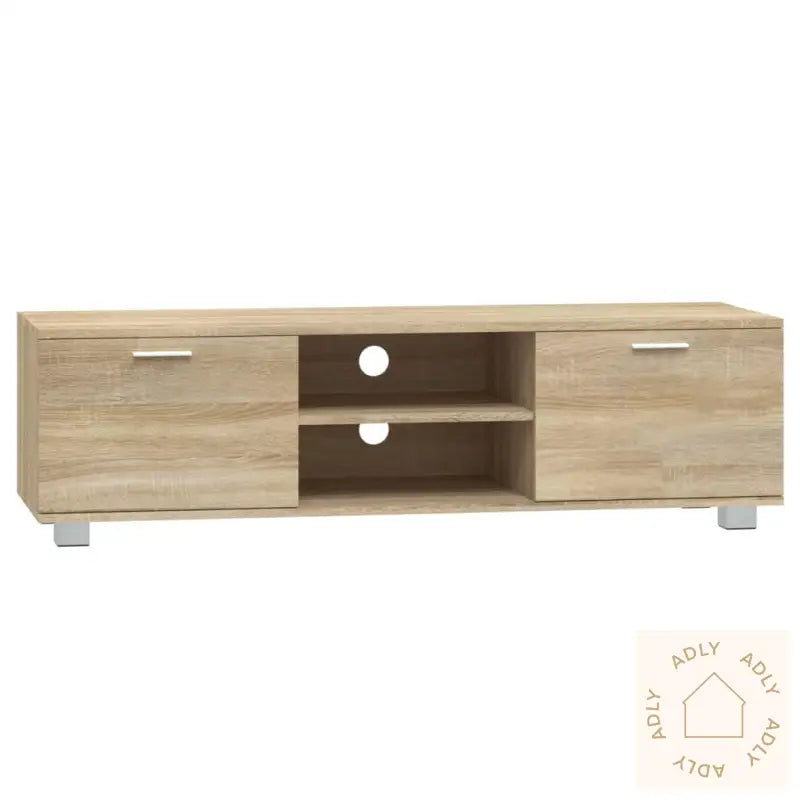 Tv-Benk Sonoma Eik 140X40,5X35 Cm Konstruert Tre