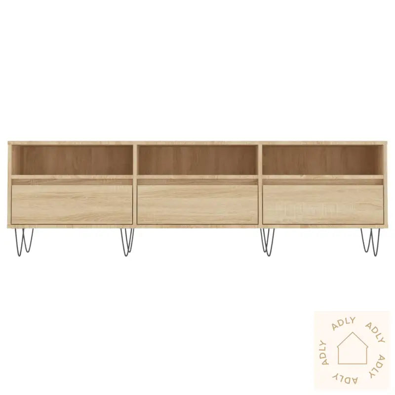 Tv-Benk Sonoma Eik 150X30X44,5 Cm Konstruert Tre