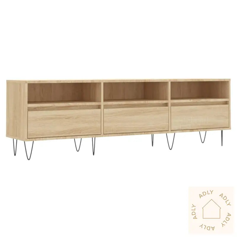Tv-Benk Sonoma Eik 150X30X44,5 Cm Konstruert Tre