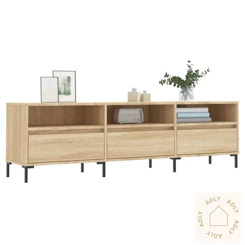 Tv-Benk Sonoma Eik 150X30X44,5 Cm Konstruert Tre
