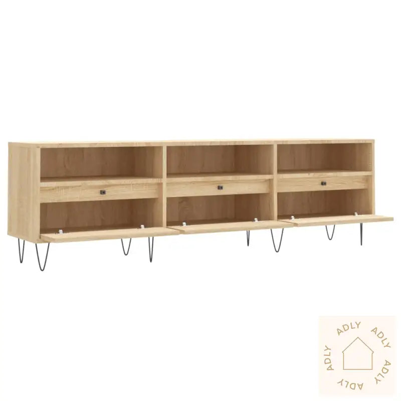 Tv-Benk Sonoma Eik 150X30X44,5 Cm Konstruert Tre
