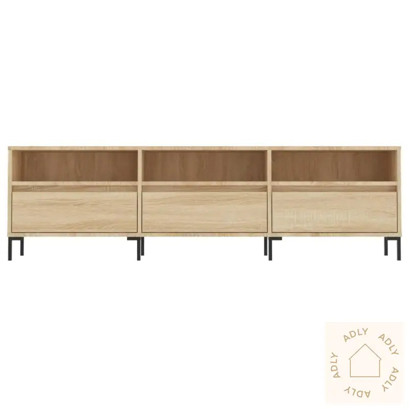 Tv-Benk Sonoma Eik 150X30X44,5 Cm Konstruert Tre