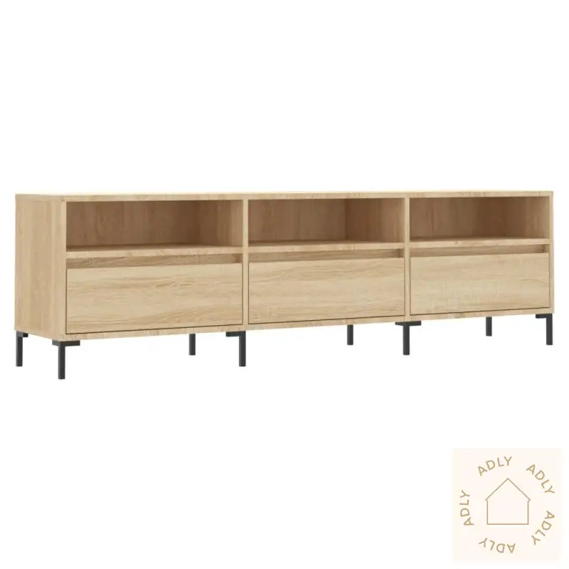 Tv-Benk Sonoma Eik 150X30X44,5 Cm Konstruert Tre