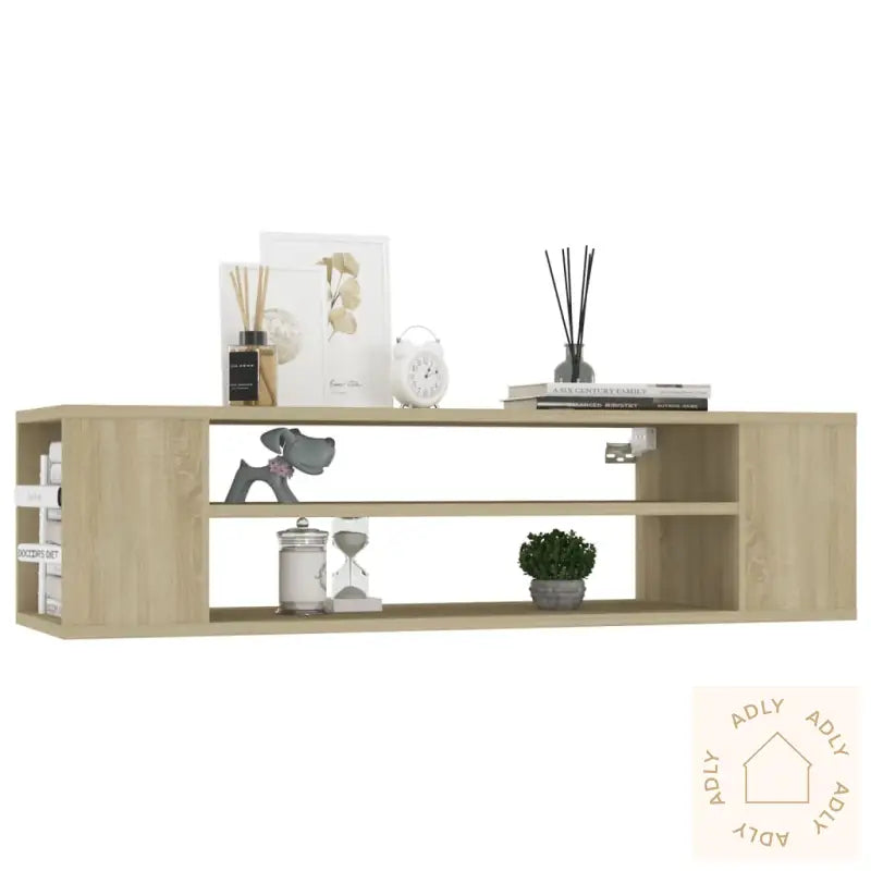 Hengende Tv-Benk Sonoma Eik 100X30X26,5 Cm Konstruert Tre