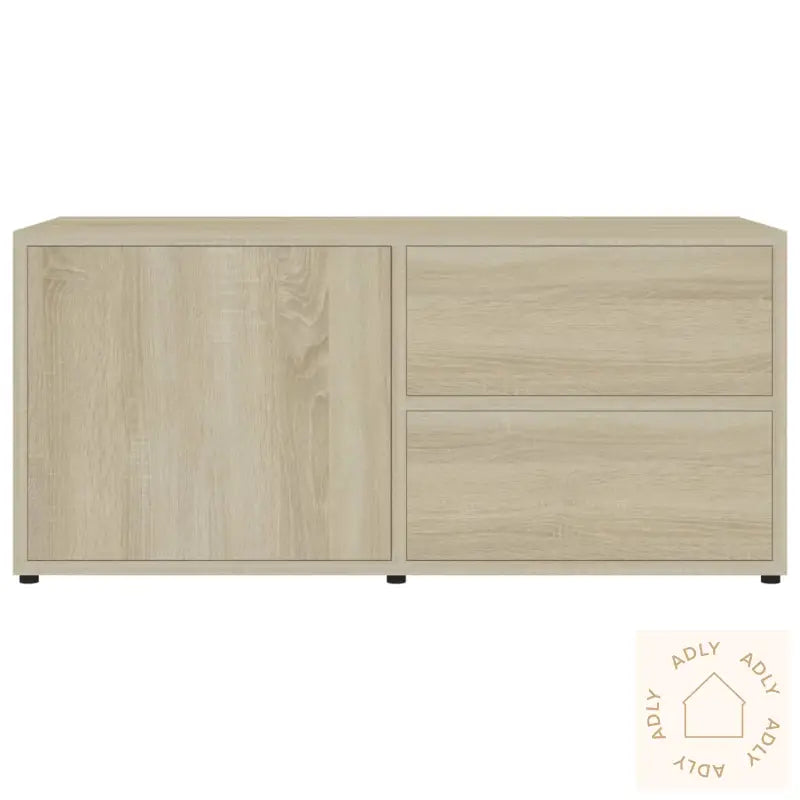 Tv-Benk Sonoma Eik 80X34X36 Cm Konstruert Tre