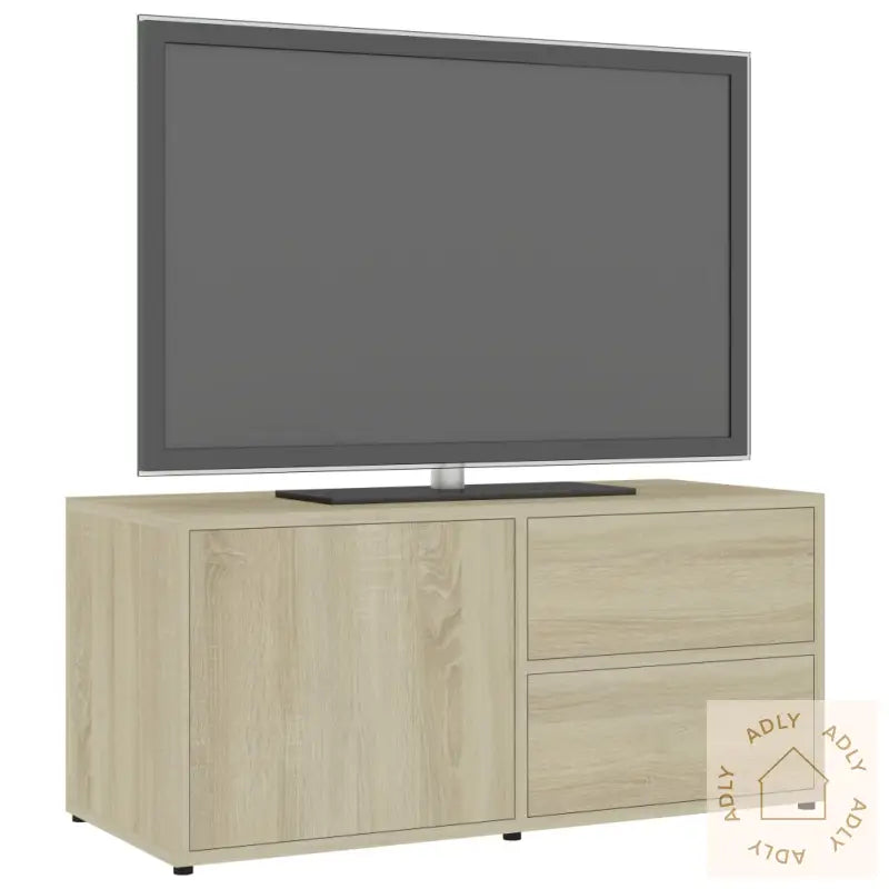 Tv-Benk Sonoma Eik 80X34X36 Cm Konstruert Tre