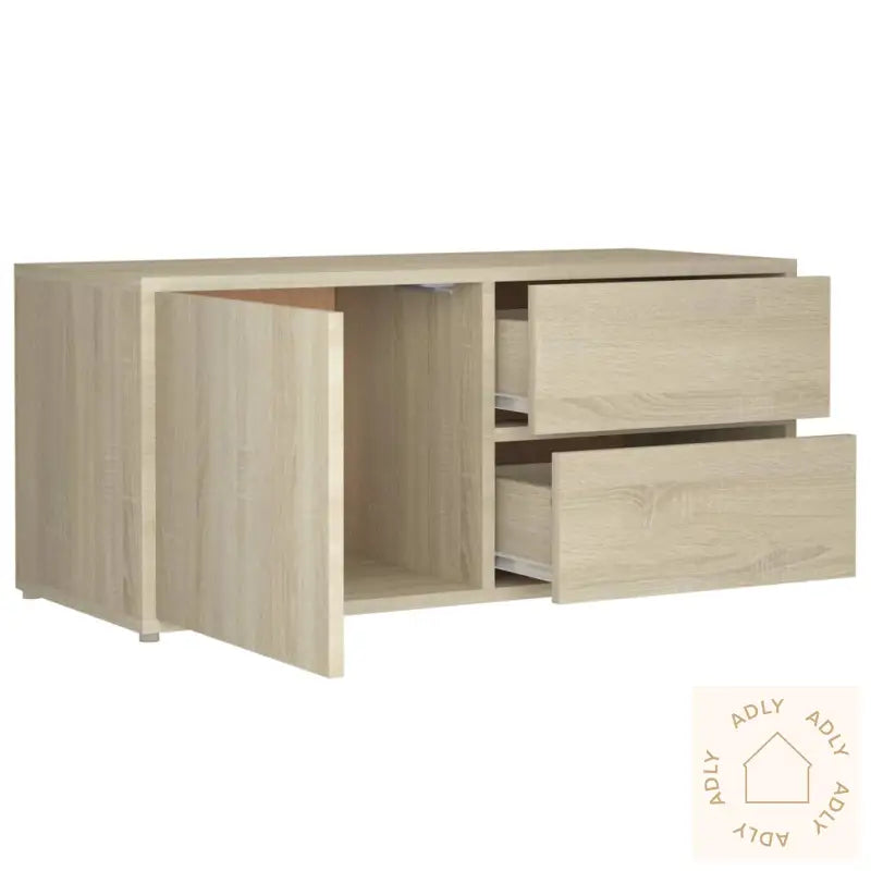 Tv-Benk Sonoma Eik 80X34X36 Cm Konstruert Tre