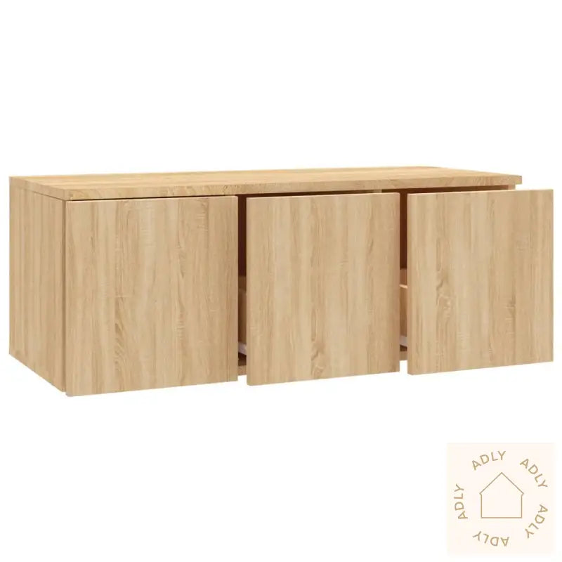 Tv-Benk Sonoma Eik 80X34X30 Cm Konstruert Tre