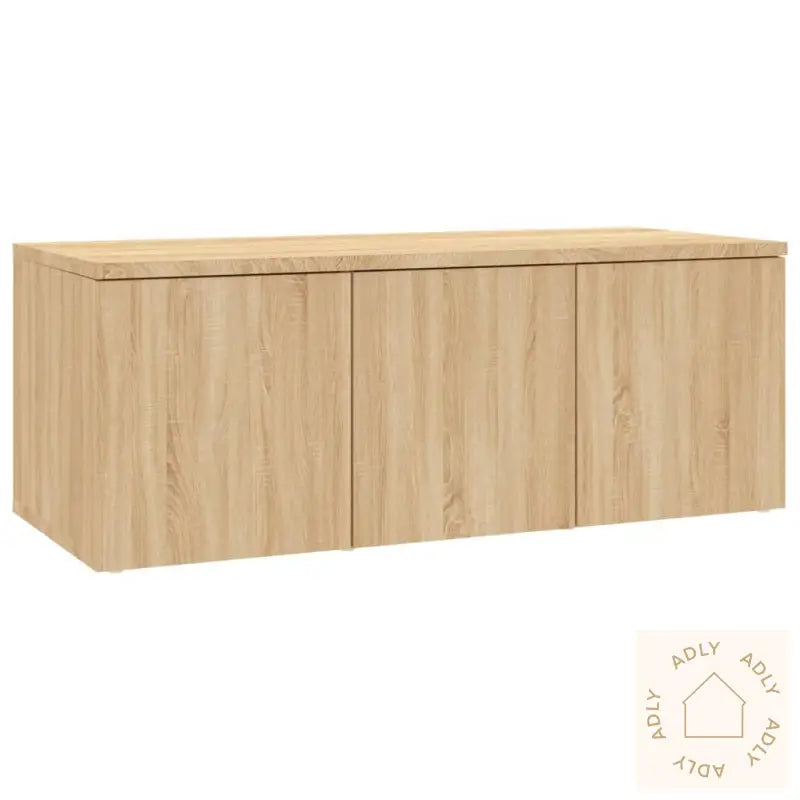 Tv-Benk Sonoma Eik 80X34X30 Cm Konstruert Tre