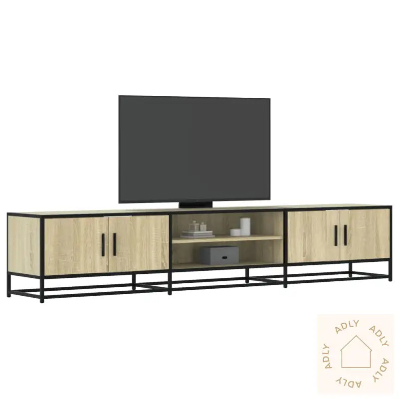 Tv-Benk Sonoma Eik 210X35X41 Cm Konstruert Tre
