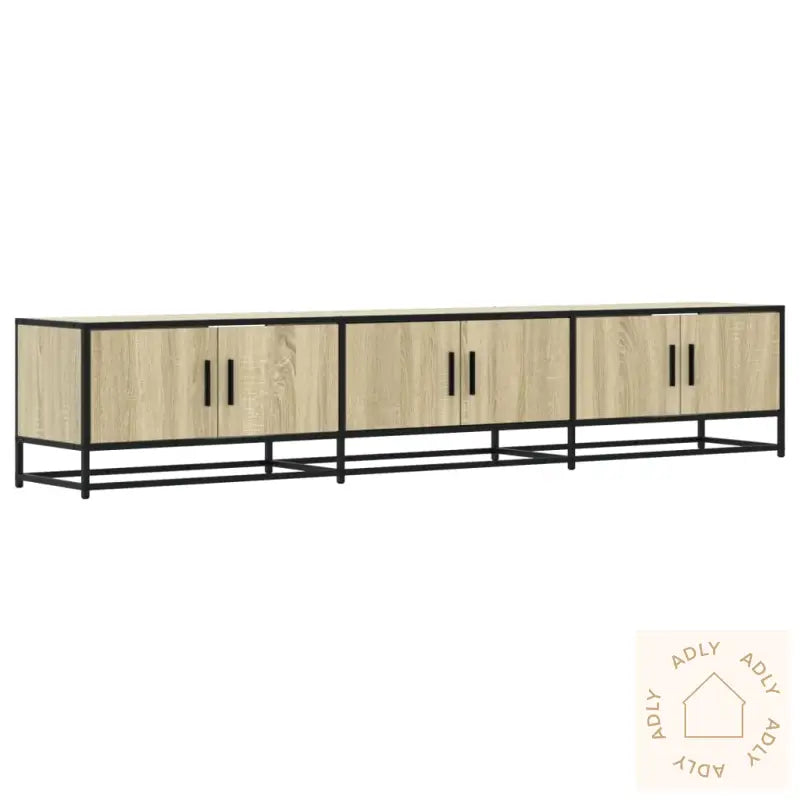 Tv-Benk Sonoma Eik 210X35X41 Cm Konstruert Tre