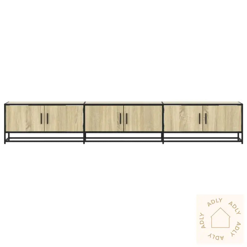 Tv-Benk Sonoma Eik 240X35X41 Cm Konstruert Tre