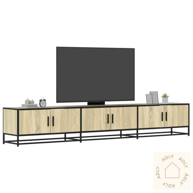 Tv-Benk Sonoma Eik 240X35X41 Cm Konstruert Tre