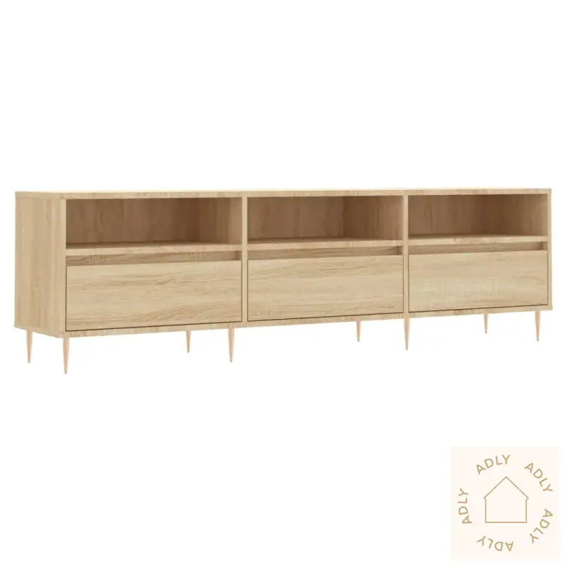 Tv-Benk Sonoma Eik 150X30X44,5 Cm Konstruert Tre
