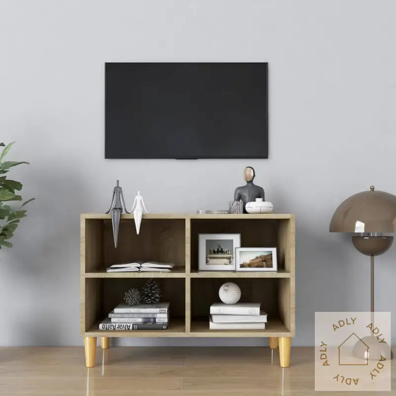 Tv-Benk Med Ben I Heltre Sonoma Eik 69,5X30X50 Cm
