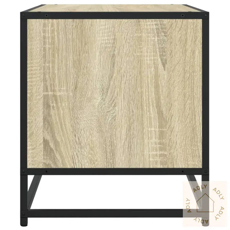 Tv-Benk Sonoma Eik 120,5X40X46 Cm Konstruert Tre Og Metall