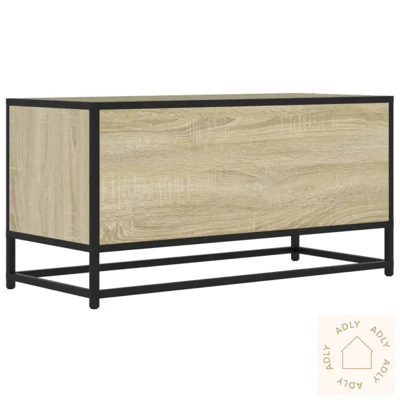 Tv-Benk Sonoma Eik 80X34,5X40 Cm Konstruert Tre Og Metall