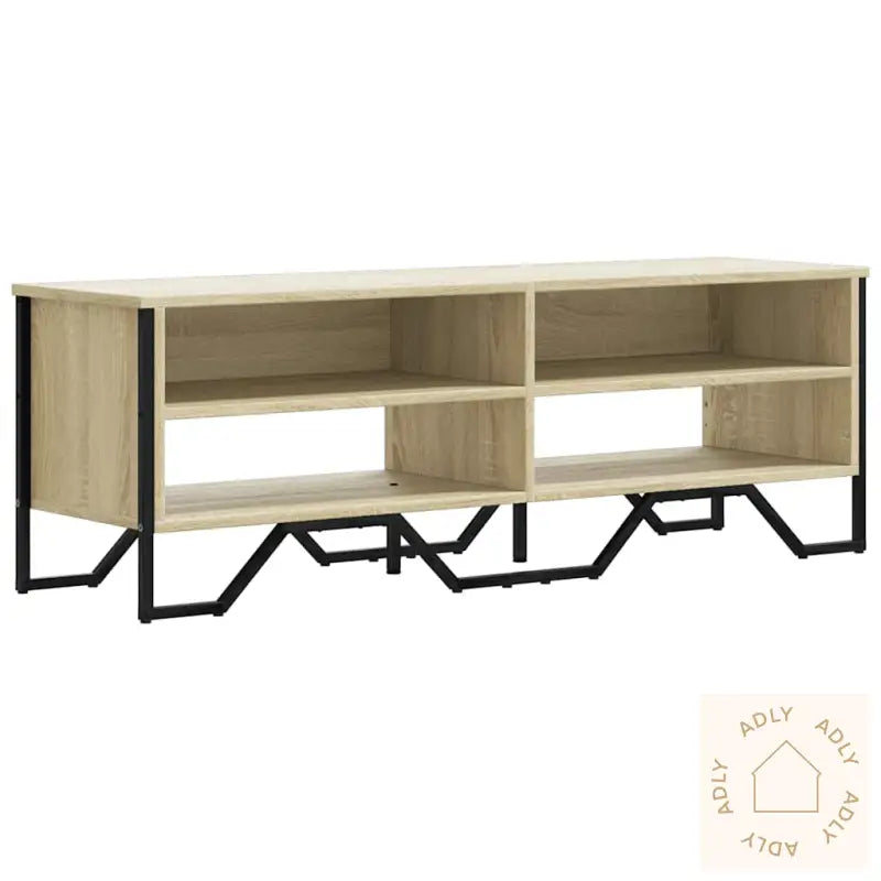 Tv-Benk Sonoma Eik 122X34X41 Cm Konstruert Tre