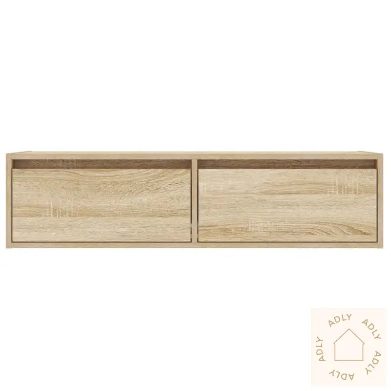 Tv-Benk Med Led-Lys Sonoma Eik 100X35,5X25 Cm