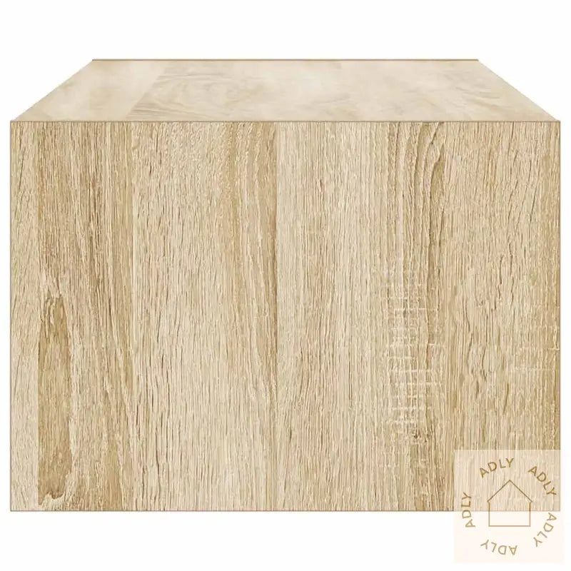 Tv-Benk Med Led-Lys Sonoma Eik 100X35,5X25 Cm