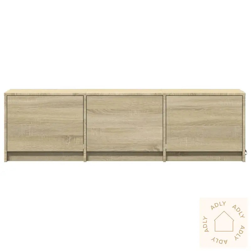 Tv-Benk Med Led Sonoma Eik 140X34X40 Cm Konstruert Tre